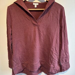 Garnet Hill Maroon Pullover Hoodie